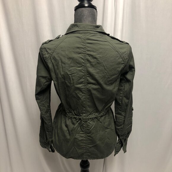 ANA Jacket Womens Size Small Army Green Zippered Cotton Military Lightweight - Picture 5 of 7